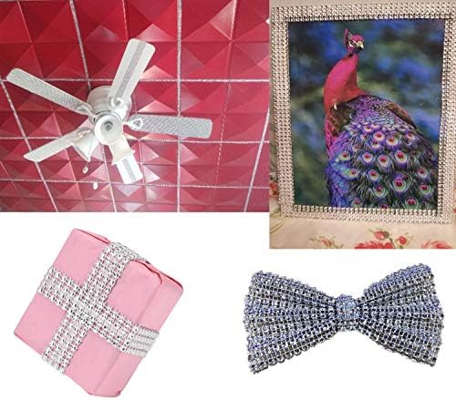 Silver Rhinestone Diamond Ribbon for Wedding Decorations