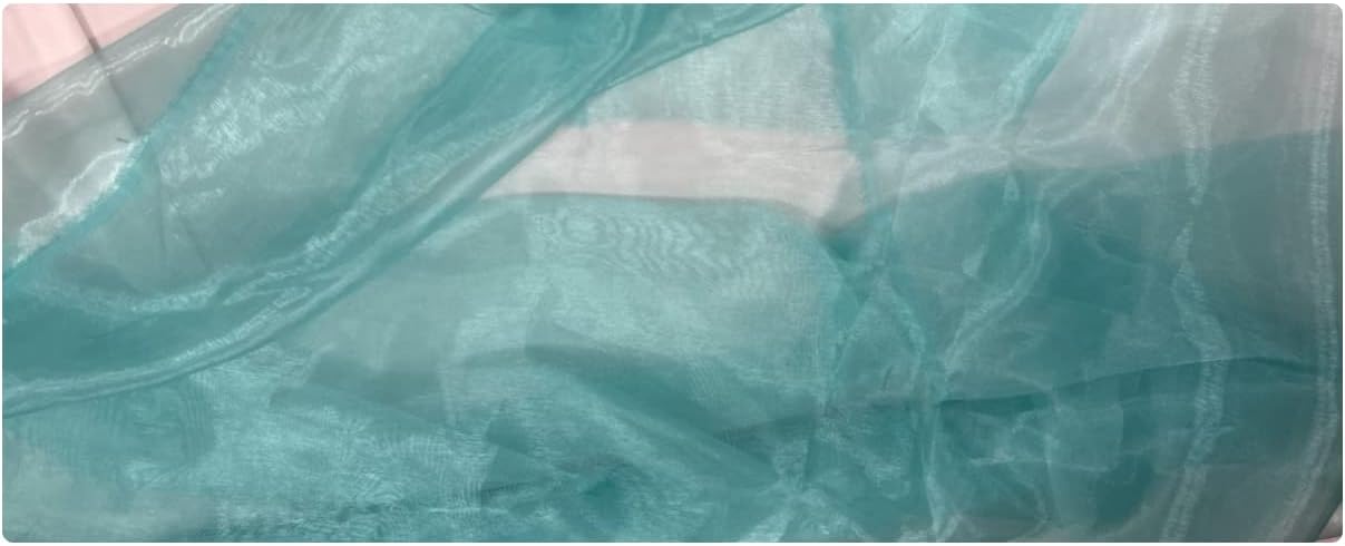 New Star Fabrics Aqua Sheer Organza - 10 Yards - Wedding DIY Use