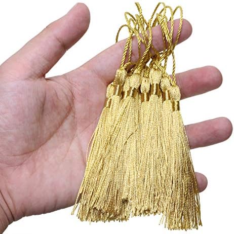 Tupalizy Mini Soft Tassels with Loop for Crafts and Jewelry