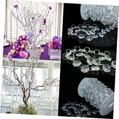 NUOBESTY 10m Bead Curtain 14mm Acrylic Clear Beads