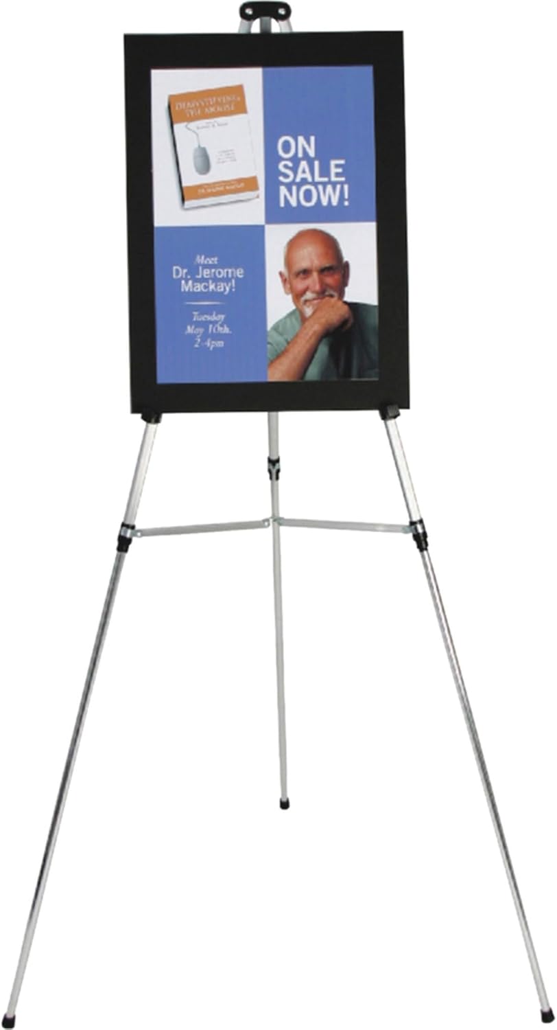 Quartet Aluminum Lightweight Telescoping Display Easel Silver