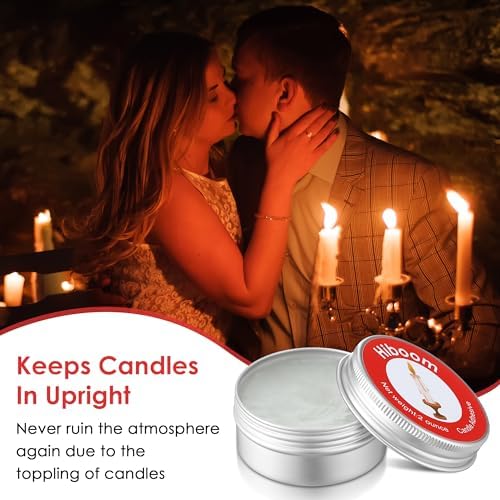 Enhon Candle Stick Glue for Taper Candles 2 Pack 4 Oz Total