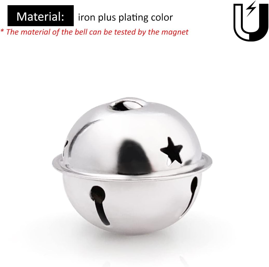 16 Inch Big Colorful Metal Bells 16Pcs Silver