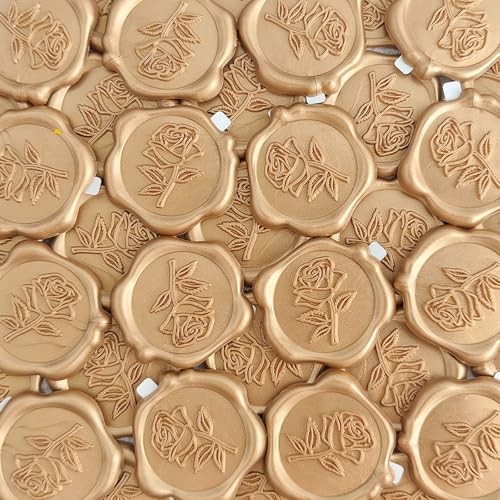 Wax Seal Stickers 3D Rose Wedding Invitation Decor