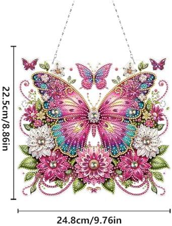 Gorgeous Flowers and Butterflies Diamond Art Kit with 5D Design