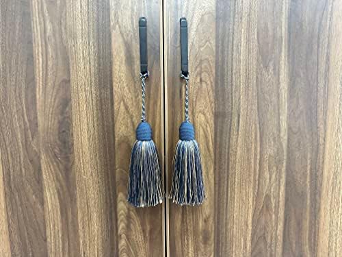 Fenghuangwu 2pcs Tassel Charms with Loop for DIY Crafts
