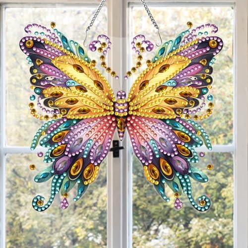 Beautiful Butterfly Owl Diamond Art Kit 5D Hanging Ornament