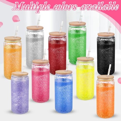 20 Pcs Snow Globe Tumbler Kit with Glitter Funnel Tweezers Syringe Plastic Bottle