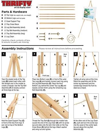Creative Mark Wood Easel Pack of 3 - Durable and Light