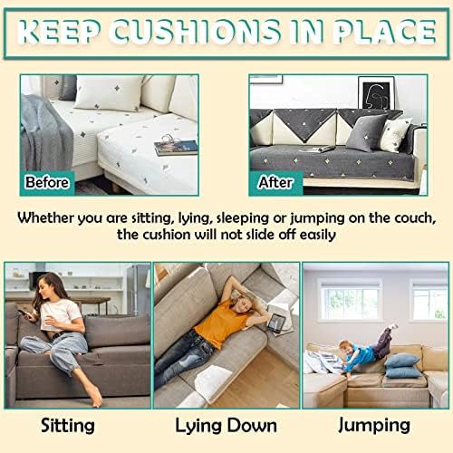 TEUVO 15cm x 2m Non Slip Cushion Pads for Sofa Mattress