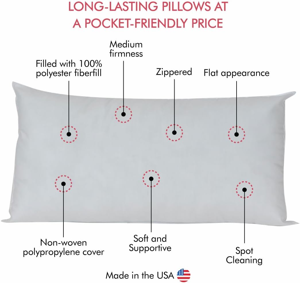 Fairfield Crafters Choice Basic Pillow Form 16 x 38 White