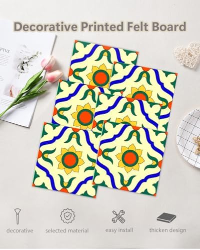 6 pcs Sunflower Felt Board with Adhesive Backing