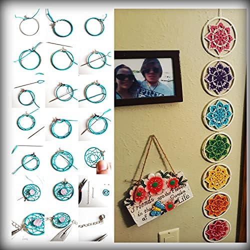 SUNTQ Macrame Hoops Ring for Dream Catcher Metal Crafts