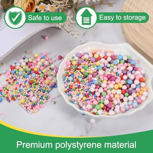 PATIKIL Foam Beads 7-9mm White DIY Craft Supplies
