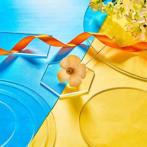 BENECREAT 5PCS 6 Inch Clear Acrylic Sheets for DIY Projects