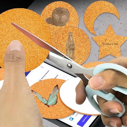 80 PCS Round Self-Adhesive Cork Backing Sheets