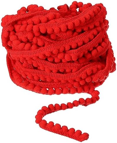 Uxcell 10 Yards Pom Pom Fringe Trim Ribbon
