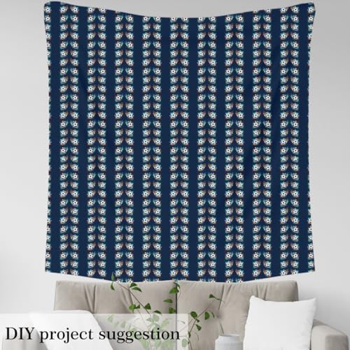 Kids Soccer Ball Pattern Waterproof Fabric by the Yard