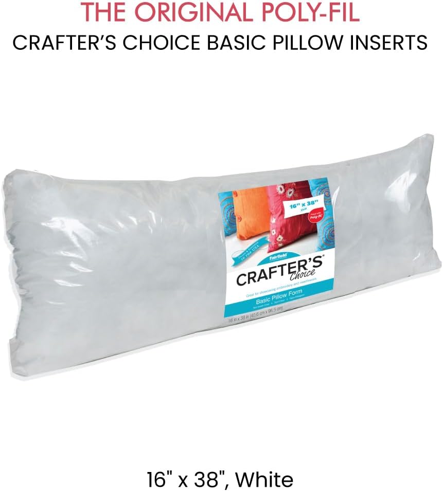 Fairfield Crafters Choice Basic Pillow Form 16 x 38 White