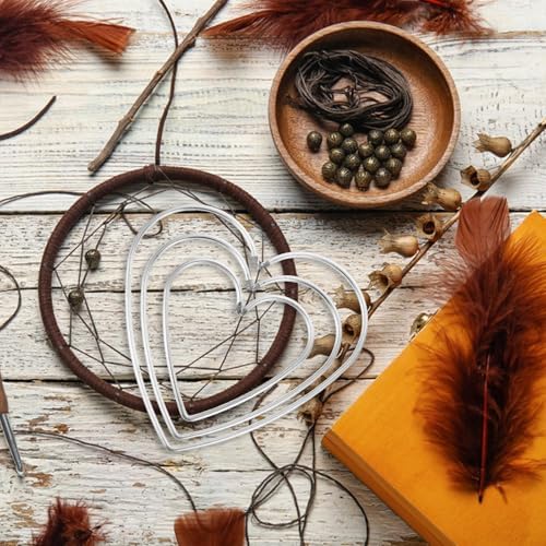 DECHOUS 9Pcs Heart Dream Catcher Rings