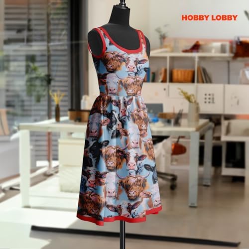 Hobby Lobby Cow Portraits Calico Fabric 2 Yard Print