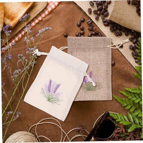 Cabilock 12pcs Lavender Sachet Bags Drawstring Empty Packaging Pouches