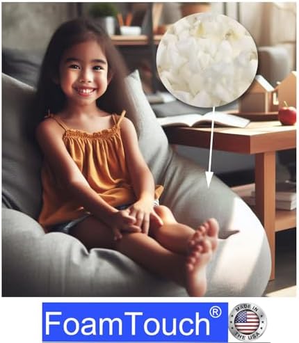 FoamTouch Premium Grade High Density 5lb White Shredded Memory Foam Filler