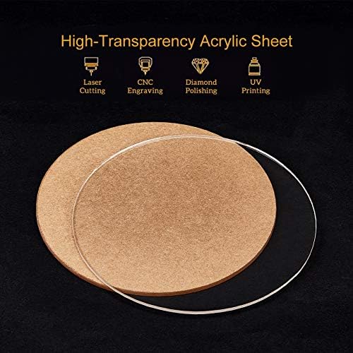 BENECREAT 5PCS 6 Inch Clear Acrylic Sheets for DIY Projects