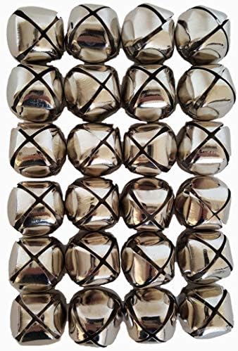Dondor Silver Jumbo Jingle Bells 24 Pack