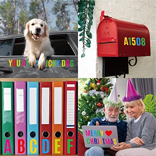 318Pcs 2 Inch Vinyl Letter Numbers Stickers for Bulletin Boards and Scrapbooking