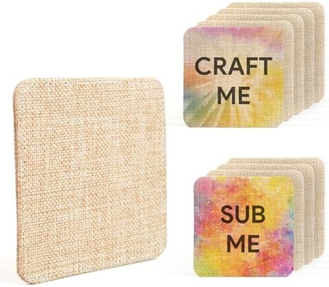 RYTOO Sublimation Coasters Bulk - Square 10 Pack