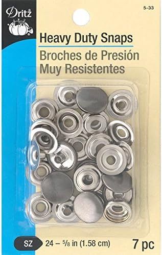 Dritz Heavy Duty Snaps Gunmetal 58-Inch 7 Sets