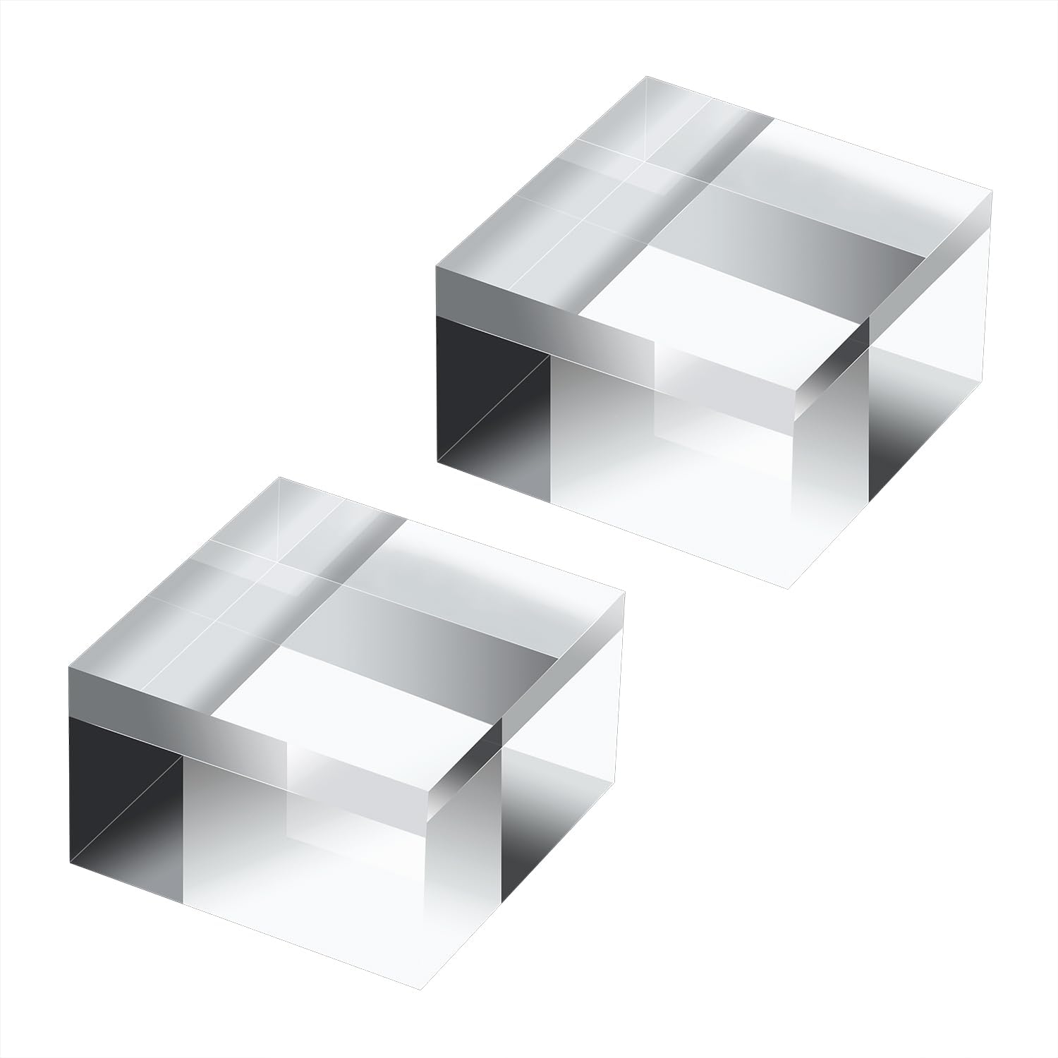 Mini Skater 2pcs Acrylic Display Blocks for Jewelry and Ring Showcase