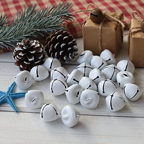 Country Primitive Craft Jingle Bells 24PCS White 1 Inch