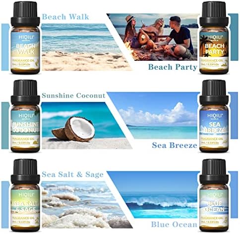 HIQILI Fragrance Oil Set Gold Coast 6x10ml