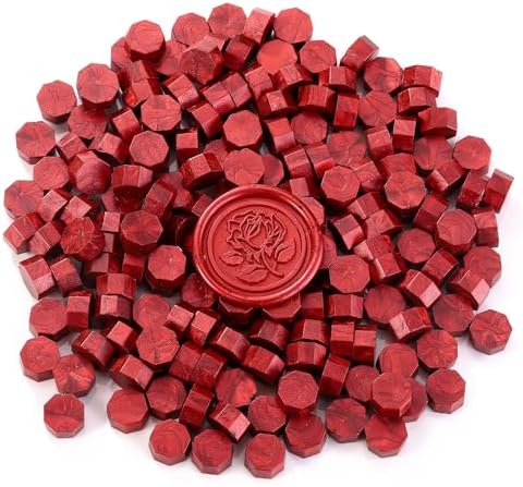 Yoption 300 Piece Wind Red Wax Seal Beads Set