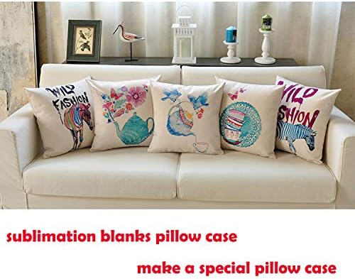 JUSTRY 8PCS Sublimation Blanks Pillow Cases 16x16 Inch