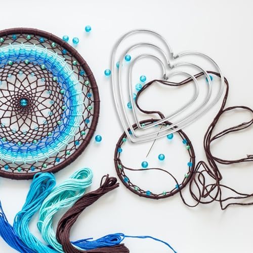 DECHOUS 9Pcs Heart Dream Catcher Rings