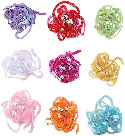 9pcs 6mm Sequin Strips 2 Meter Lace Trim for Wedding Aisle Runner