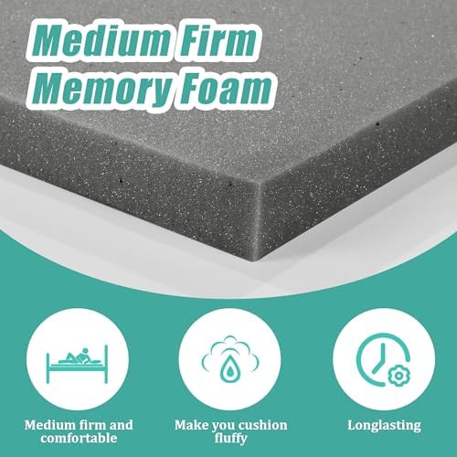 HOMBYS Upholstery Foam Cushion Support 05 Inch Gray