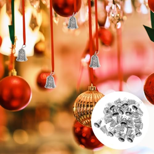 Kisangel Antique Silver Jingle Bells 30pcs