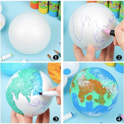 12 Pack 4-Inch Foam Balls for Crafts and DIY Projects