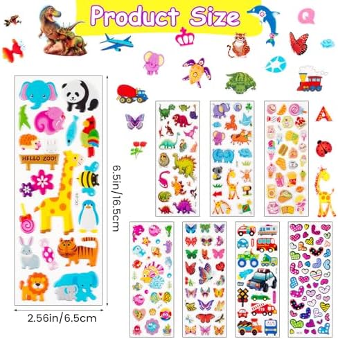 Habett 3D Stickers for Kids and Toddlers