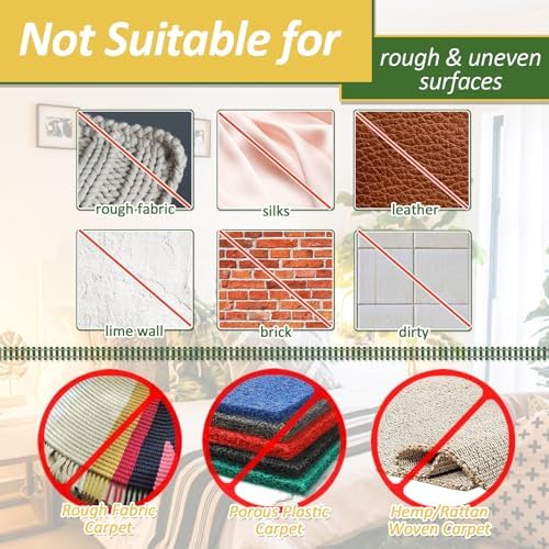 TEUVO Non Slip Mattress Grips Hook and Loop Tape Strips