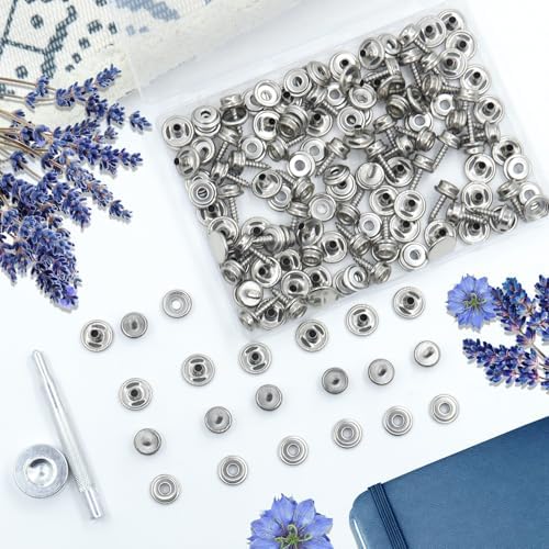 CXIIPOL 150 PCS Canvas Snap Kit with Setting Tools