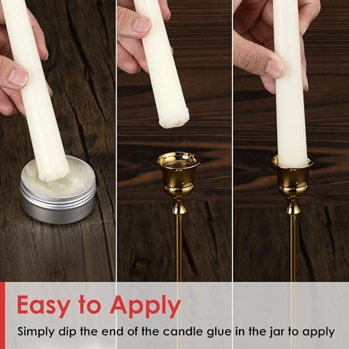 Enhon Candle Stick Glue for Taper Candles 2 Pack 4 Oz Total
