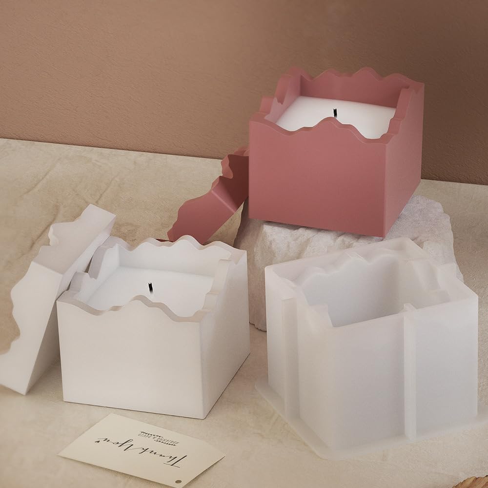 Square Cup Silicone Mold for Candle Jar and Resin Crafts