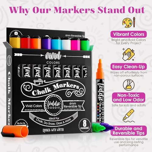 Loddie Doddie Liquid Chalk Markers 8 Pack
