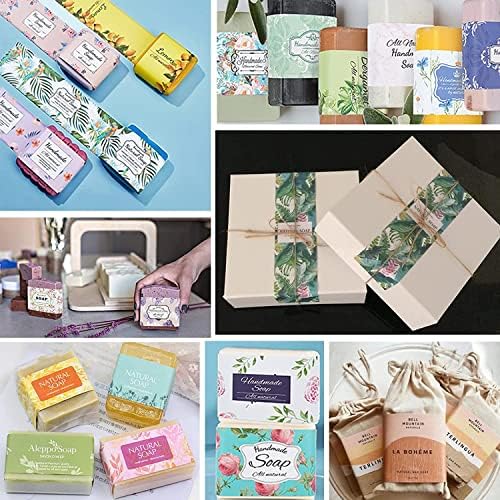 PH PandaHall 9 Styles Lace Wrap Paper Tape 90PCS for Soap Packaging