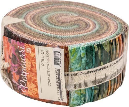 Robert Kaufman Potpourri Roll Up Fabric 40 Strips 25 Inch